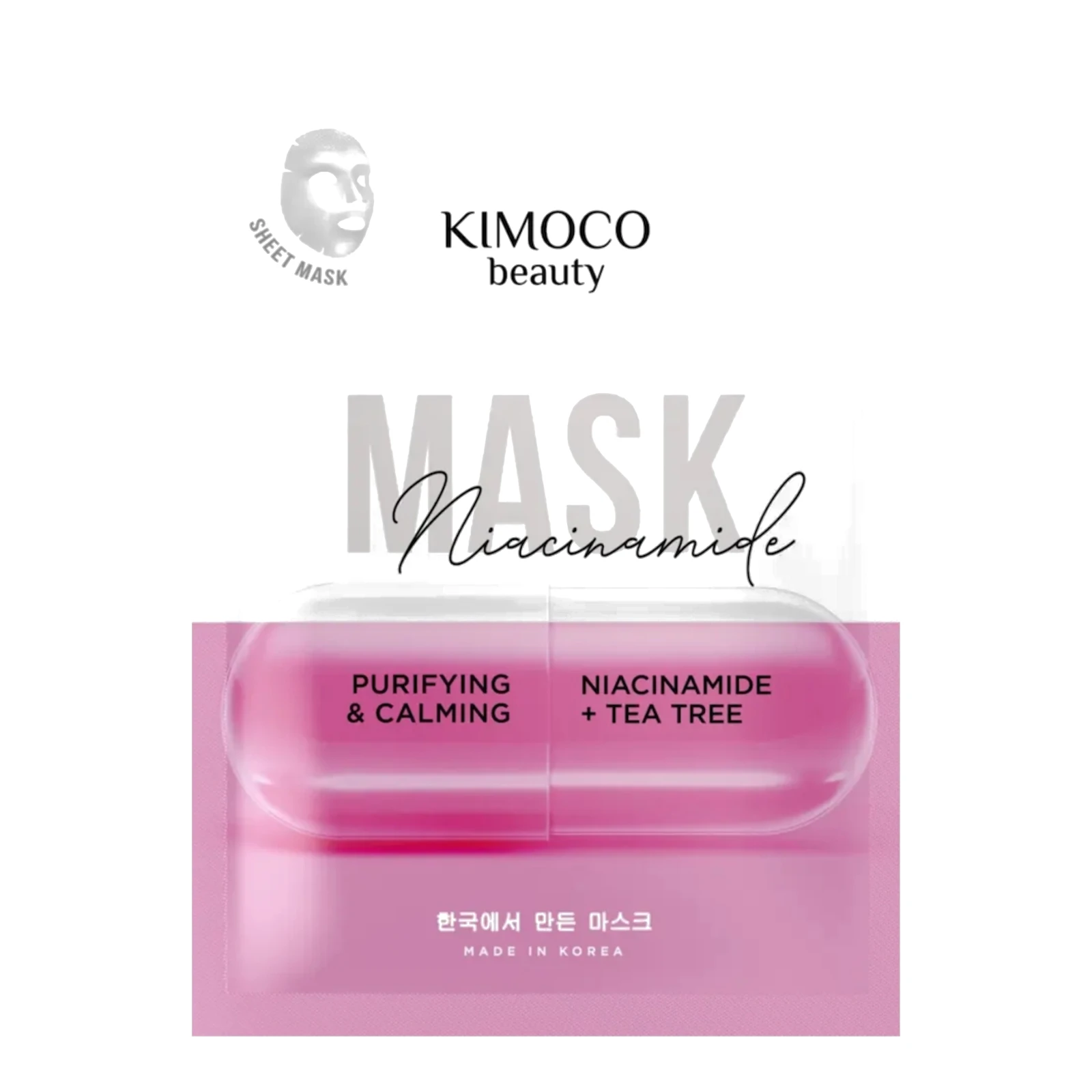 Kimoco Beauty Niacinamide & Tea Tree Sheet Mask 23ml