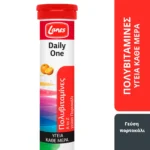 Lanes Daily One Πολυβιταμίνη με 12 Βιταμίνες & 4 Μέταλλα για Ενέργεια, Γεύση Πορτοκάλι, 20 Αναβράζοντα Δισκία