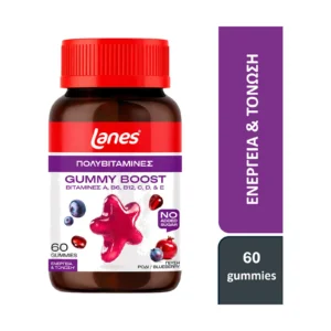 Lanes Gummy Boost Πολυβιταμίνη για Ενέργεια Ρόδι & Μύρτιλο 60 ζελεδάκια