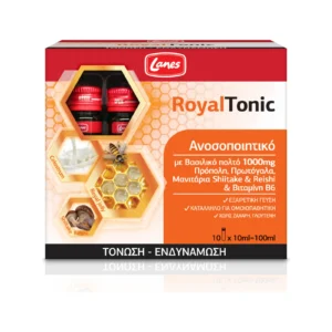 Lanes RoyalTonic Βασιλικός Πολτός 1000mg με Πρόπολη, Πρωτόγαλα & Μανιτάρια Reishi-Shiitake για Τόνωση & Ανοσοποιητικό, 10 Φιαλίδια x 10ml