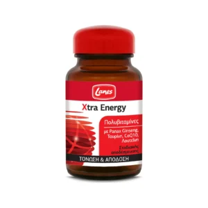 Lanes Xtra Energy Πολυβιταμίνη με Ginseng, Q10, Ταυρίνη & Λουτεΐνη για Τόνωση, 30 Ταμπλέτες Σταδιακής Αποδέσμευσης