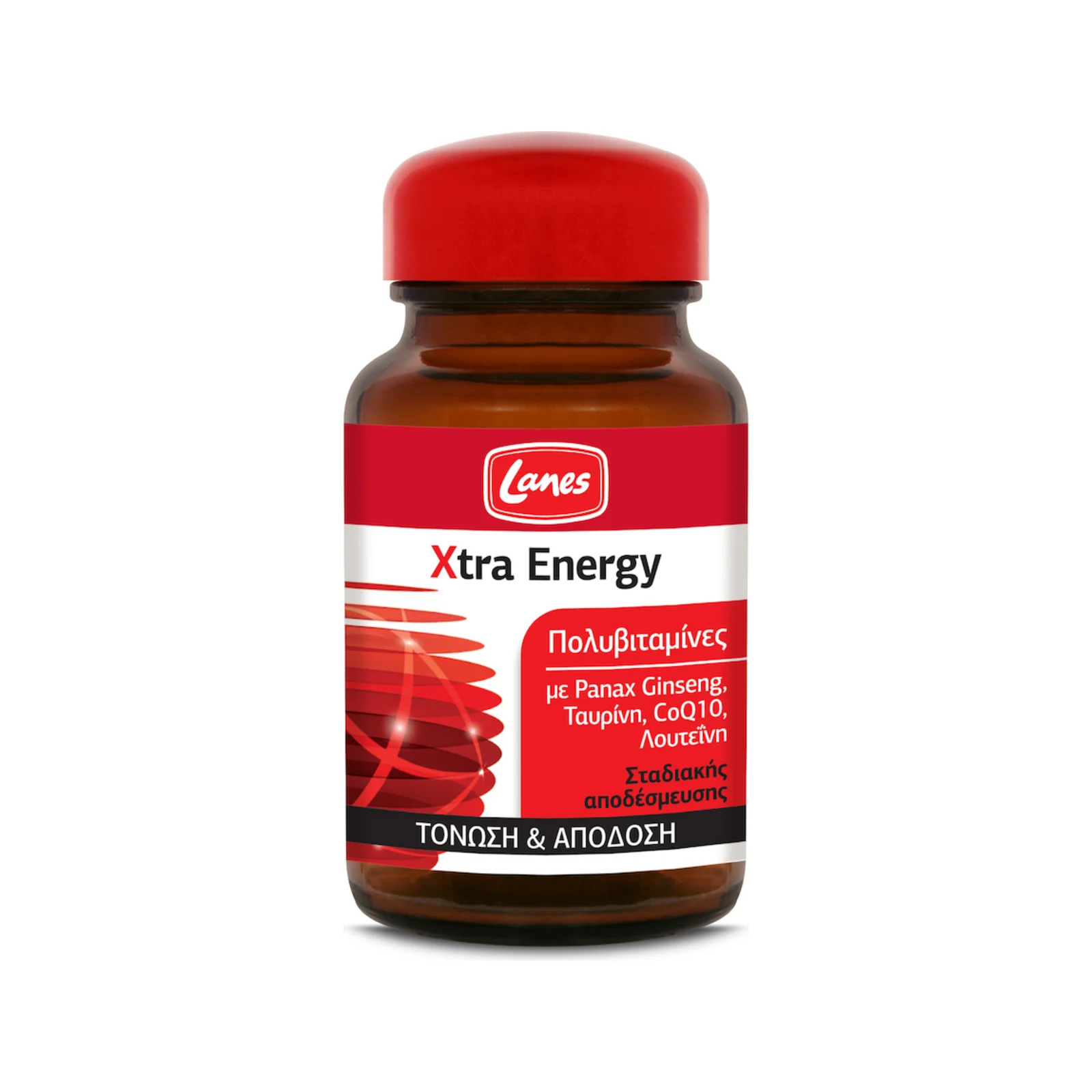 lanes-xtra-energy-polyvitamini-30-tampletes-main-1939994 Lanes Xtra Energy Πολυβιταμίνη με Ginseng, Q10, Ταυρίνη & Λουτεΐνη για Τόνωση, 30 Ταμπλέτες Σταδιακής Αποδέσμευσης