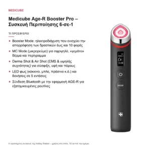 Medicube Age-R Booster Pro Black Συσκευή Περιποίησης Προσώπου 6-σε-1 – τι προσφέρει