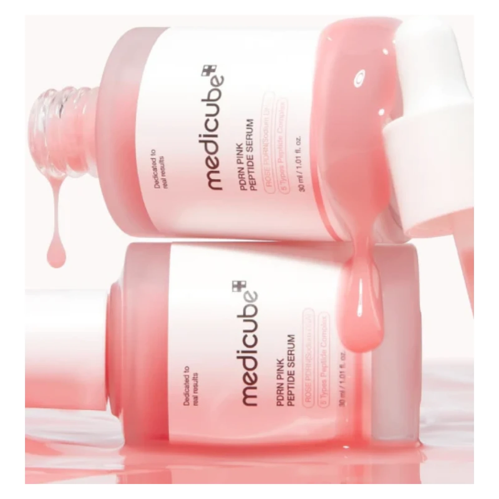 Η ροζ υφή του Medicube PDRN Pink Peptide Serum