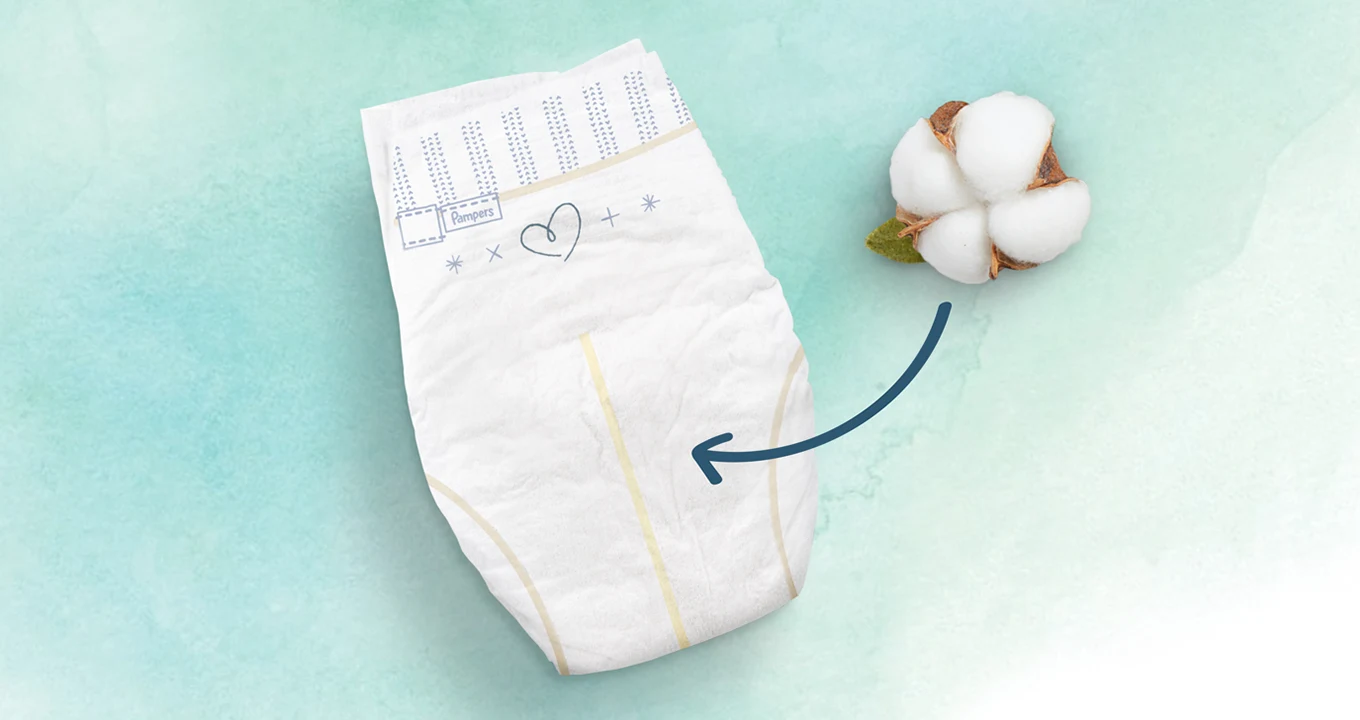 Pampers Harmonie – Βαμβάκι ανώτερης ποιότητας για το ευαίσθητο δερματάκι.