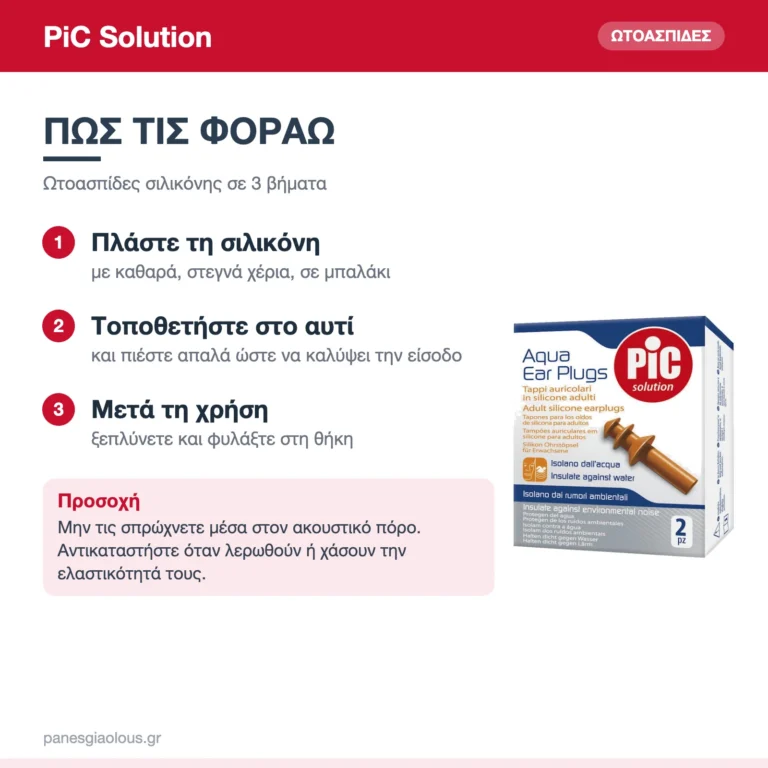 PiC Solution Aqua Ωτοασπίδες Σιλικόνης για Κολύμβηση Καφέ 2τμχ – πώς φοριούνται