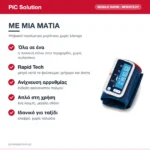 PiC Solution Mobile Rapid Ψηφιακό Πιεσόμετρο Μπράτσου χωρίς Λάστιχα με Ανίχνευση Αρρυθμίας – με μια ματιά