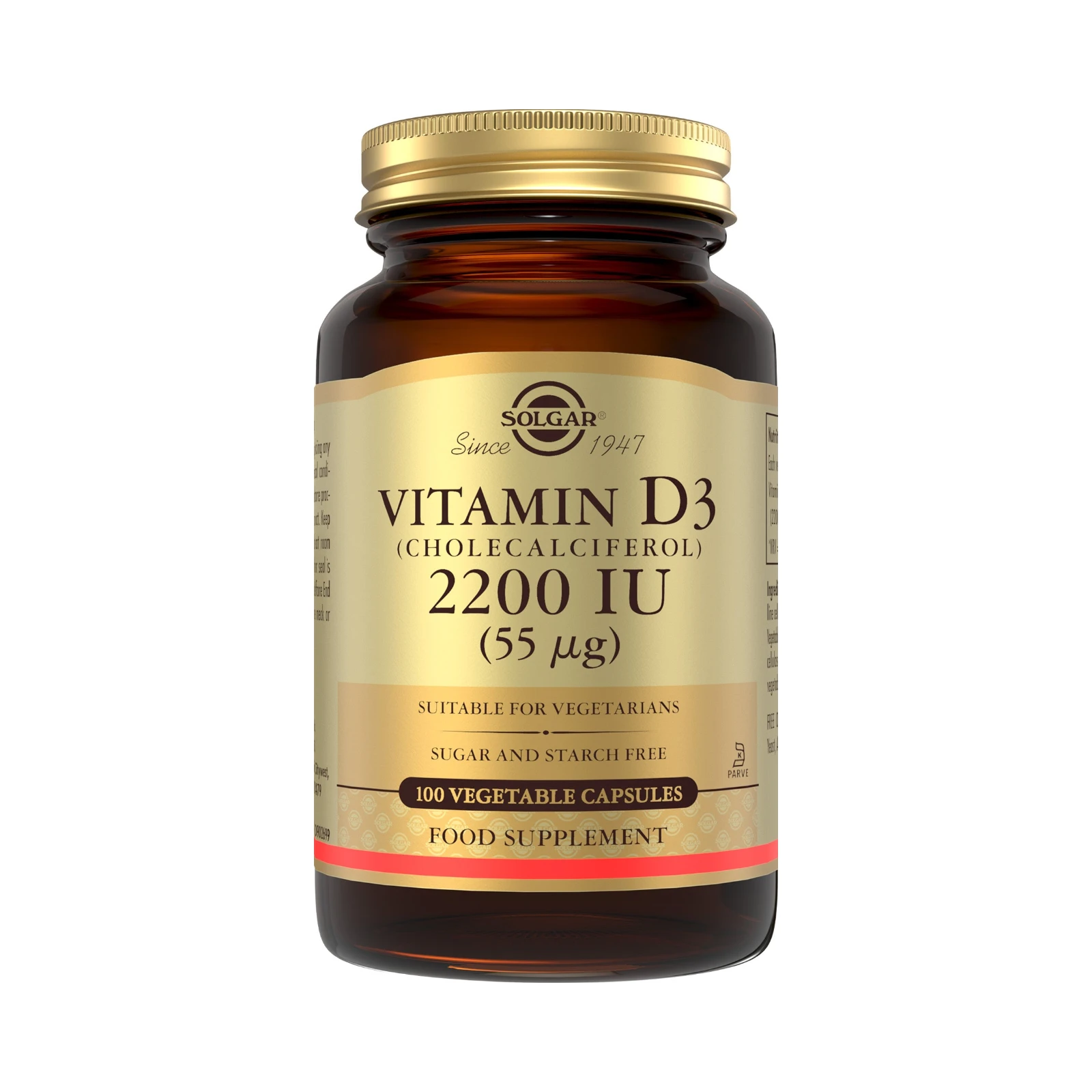 Solgar Vitamin D3 2200IU (55μg), 100veg.caps Solgar Vitamin D3 2200IU (55μg), 100veg.caps