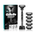 Gillette Mach 3 Charcoal Ξυραφάκι Σώματος με Ανταλλακτικές Κεφαλές 3 Λεπίδων & Λιπαντική Ταινία 6τμχ