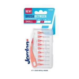 Jordan Brush Between Μεσοδόντια Βουρτσάκια με Λαβή 0.5mm Small Κόκκινα 10τμχ