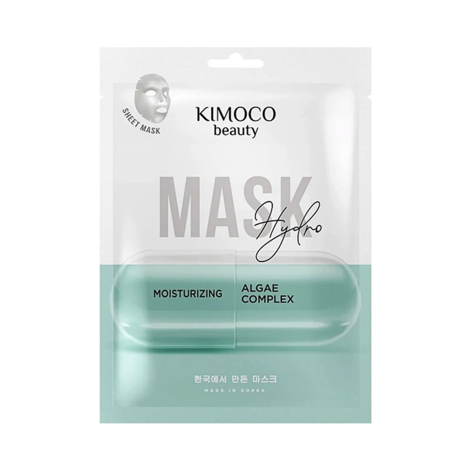Kimoco Beauty Hydro μάσκα προσώπου με σύμπλεγμα φυκιών Kimoco Beauty Hydro Moisturizing Algae Complex Ενυδατική Μάσκα Προσώπου με Σύμπλεγμα Φυκιών 23ml