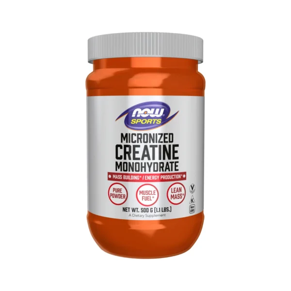 Now Foods Creatine Monohydrate Micronized Powder 500g – Μικρονιζέ Μονοϋδρική Κρεατίνη σε Σκόνη