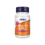 Now Foods Mega D3 & MK-7 Βιταμίνη K 5000iu 30 Φυτικές Κάψουλες