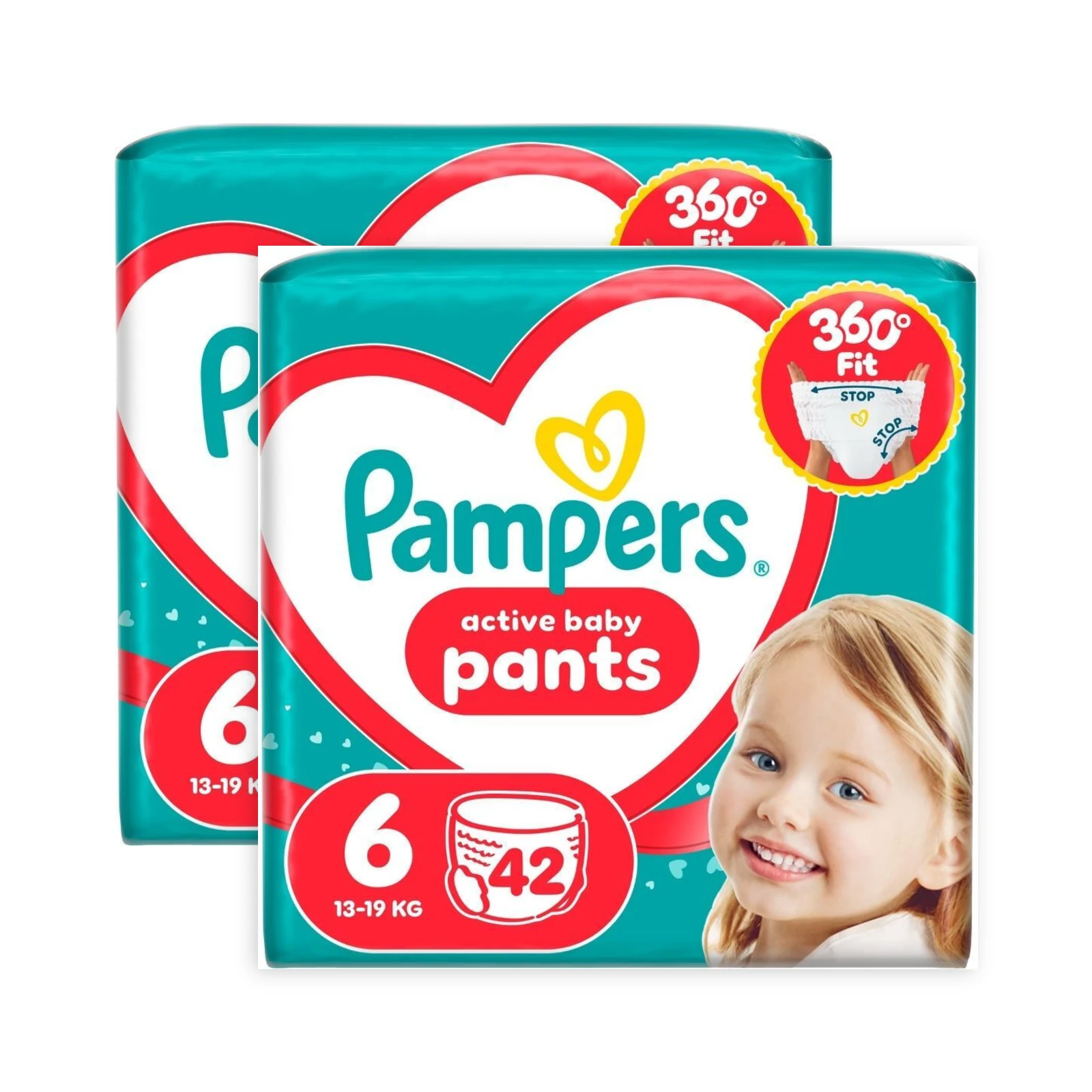 Pampers Pants Double Pack No6 84τμχ Pampers Pants Double Pack No6 (13–19 kg) 84 τεμ. – 2 συσκευασίες των 42