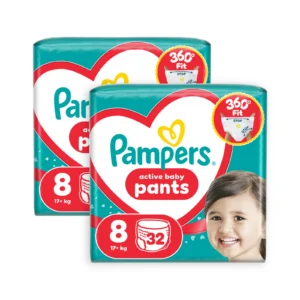 Πάνες Pampers Pants Double Pack Νο8 (17+kg) 64 τμχ
