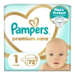Pampers Premium Care Νο1 (2-5kg) 72 πάνες – συσκευασία