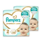 Pampers Premium Care Double Pack No2 – 2 συσκευασίες των 68