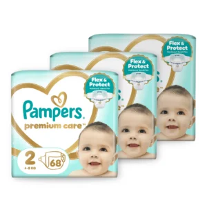 Πάνες Pampers Premium Care Super Jumbo Pack Νο2 (4-8kg) 204τεμ (3*68τεμ)