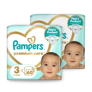 Pampers Premium Care Νο3 (6-10kg) – Double Pack 120 πάνες – 2 συσκευασίες των 60
