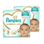 Pampers Premium Care No3 Mini Monthly – 2 συσκευασίες Jumbo Pack των 78