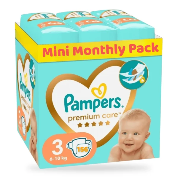 Pampers Premium Care no3 6-10kg MiniMonthly 156τμχ