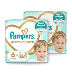 Pampers Premium Care Νο6 (13-18kg) – Double Pack 76 πάνες – 2 συσκευασίες των 38