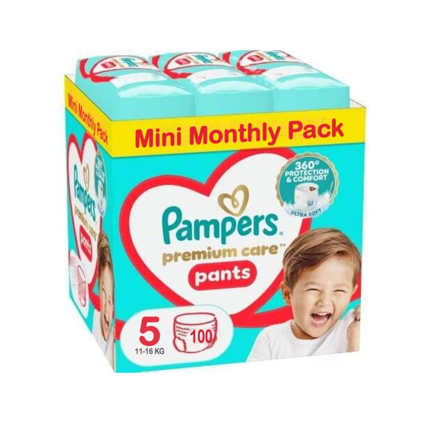 Pampers Premium Care Pants Mini Monthly Pack No5 (11–16 kg) 100 τεμ. Pampers Premium Care Pants Mini Monthly Pack No5 (11–16 kg) 100 τεμ.
