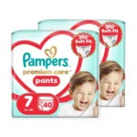 Pampers Premium Care Pants No7 Mini Monthly 80 τεμ. – περιέχει 2 συσκευασίες των 40