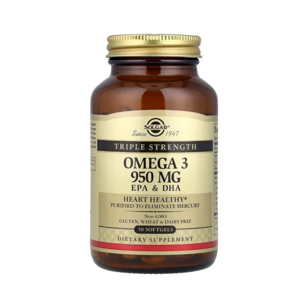 Solgar Triple Strength Omega-3 950mg EPA & DHA Ιχθυέλαιο 50 Μαλακές Κάψουλες