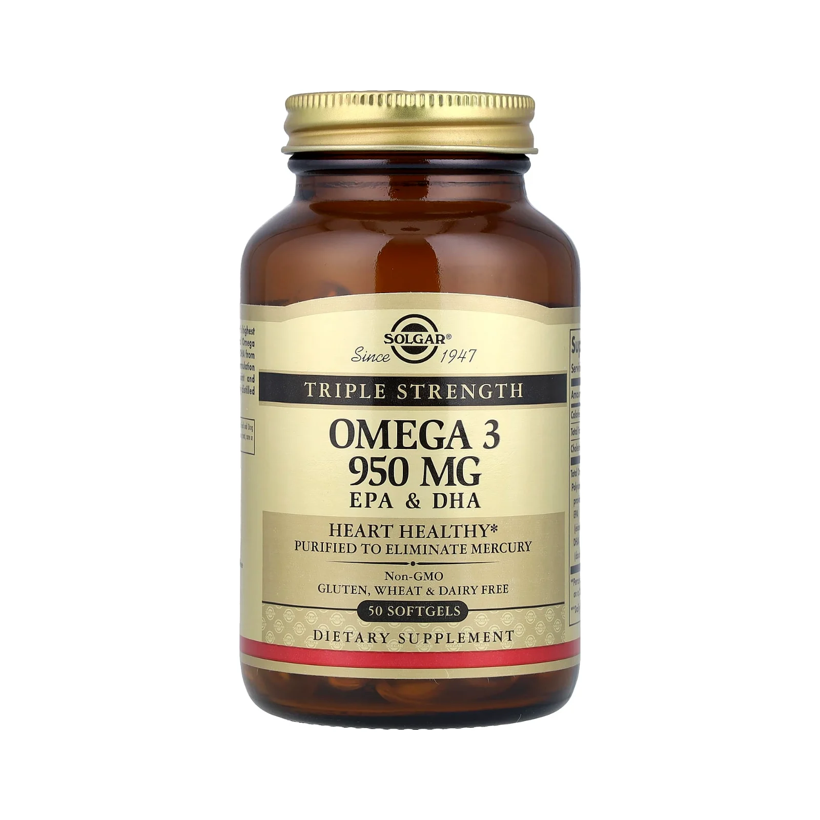 Solgar Triple Strength Omega-3 950mg 50 μαλακές κάψουλες Solgar Triple Strength Omega-3 950mg 50 μαλακές κάψουλες