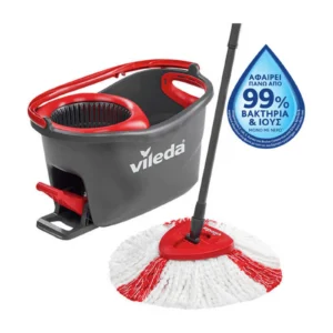 Vileda Easy Wring & Clean Turbo – κουβάς με πεντάλ και σφουγγαρίστρα μικροϊνών